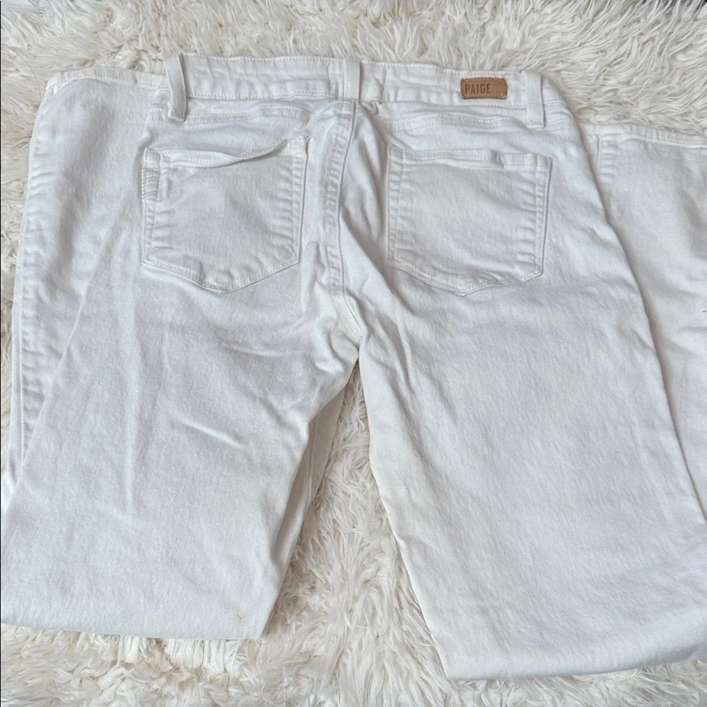 PAIGE Women's Off-White Straight Leg Jeans - Picture 3 of 5